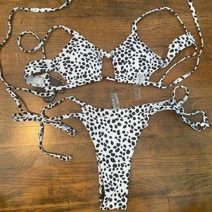 Jessica Stockstill X ZAFUL Dalmatian Snake Print T